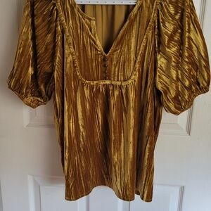 Elegant Gold Women's Top